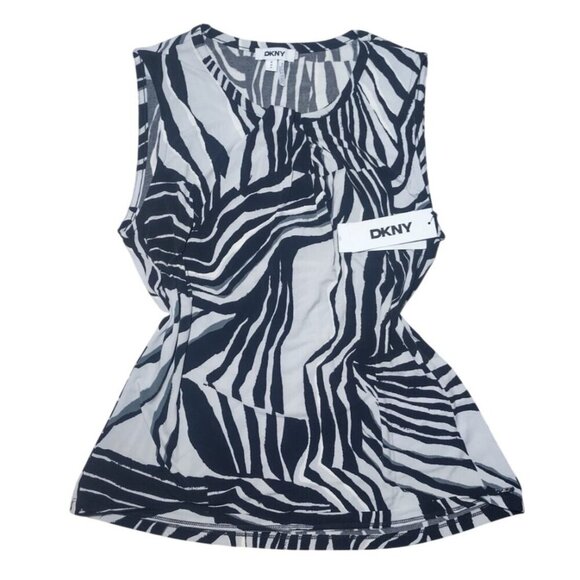 DKNY Women's Zebra Print Polyester Spandex Tank Top, Medium, NWT. - Picture 6 of 9